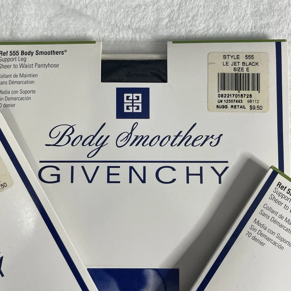 NOS 1996 Givenchy‎ Hosiery Body Smothers 555 Size E Control Top Sandal Womens